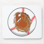 baseball glove and baseball vector design mousepad