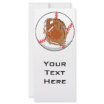 baseball glove and baseball vector design rack card template