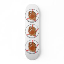 baseball glove and baseball vector design skateboard