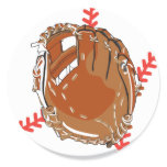 baseball glove and baseball vector design sticker