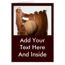 Baseball Glove & Ball Card