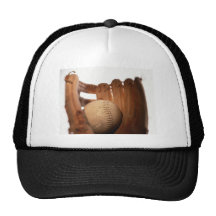 Baseball Glove & Ball Trucker Hat