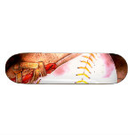 Baseball & Glove Grunge Style Skate Decks