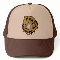 Baseball & Glove Hat by deesbasenjis Baseball & Glove Hat