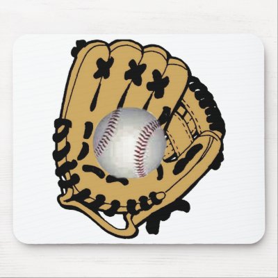 Baseball & Glove Mousepad by deesbasenjis