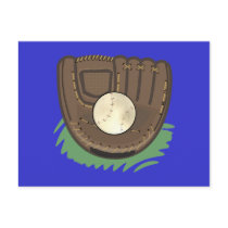 Baseball Glove Postcard by RedRider08 Baseball Glove Postcard