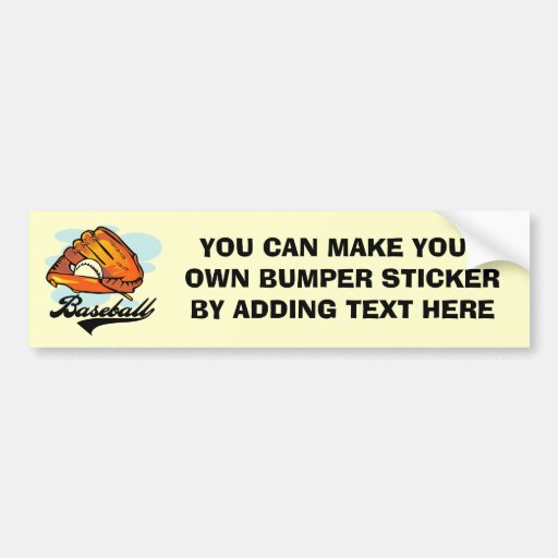 Baseball Glove T-shirts and Gifts Bumper Sticker