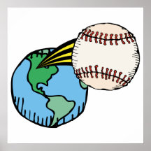 baseball going out of this world print