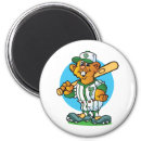 Baseball Gopher Magnet - fun and colorful cartoon.