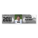 Baseball Graduation Wine Label Bumper Sticker