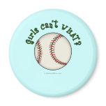Baseball-Green Fridge Magnets