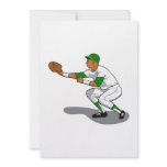 Baseball green player personalized invites