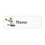 Baseball green player custom return address label