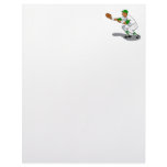 Baseball green player letterhead design
