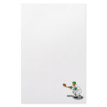 Baseball green player customized stationery