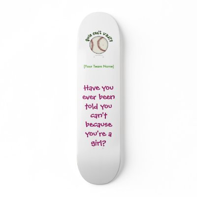 Baseball-Green Skateboard by girlscantwhat