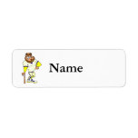 Baseball guy custom return address labels