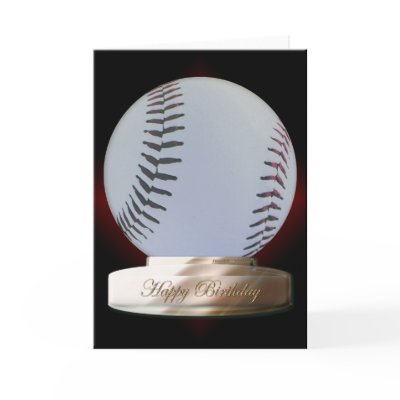 Baseball Happy Birthday Card by Firecrackinmama