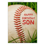 Baseball Happy Birthday Son Card cards