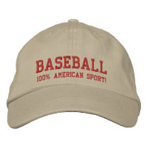 'Baseball' hat for baseball lovers: embroided embroidered hats
