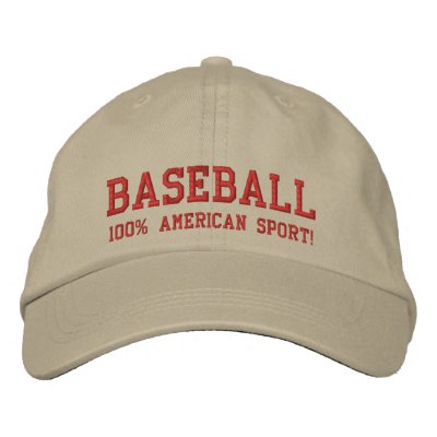 'Baseball' hat for baseball lovers: embroided Embroidered Hats by camshaftcammy