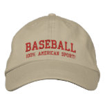 'Baseball' hat for baseball lovers: embroided embroidered hats