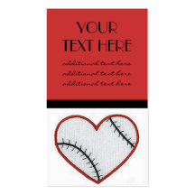 Baseball Heart Business Card
