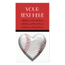Baseball Heart Business Card Templates