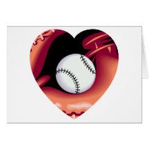 Baseball Heart Greeting Card