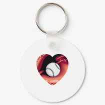 Baseball Heart keychains