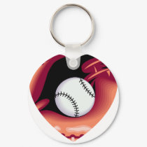Baseball Heart keychains