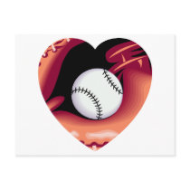 Baseball Heart postcards