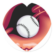 Baseball Heart stickers by TeeZazzle Baseball Heart stickers
