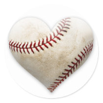 Baseball Heart Stickers
