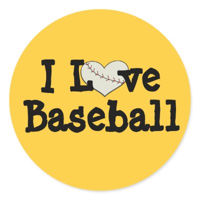Baseball Heart Stickers by RedRider08