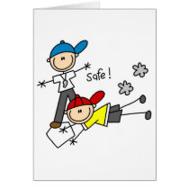 Baseball He's Safe Card by stick_figures Baseball He's Safe Card