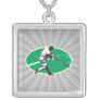 baseball hitter vector illustration necklace