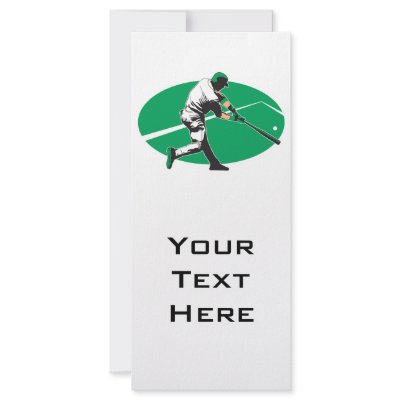 baseball hitter vector illustration rack cards by sports_shop