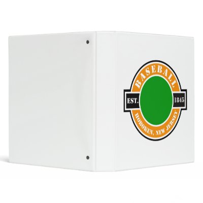Baseball Hoboken Established Logo Vinyl Binders by justsports