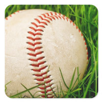 Baseball in Grass Stickers
