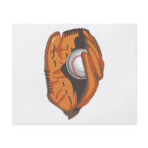 baseball in mitt vector graphic personalized flyer