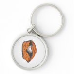 baseball in mitt vector graphic keychain