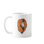 baseball in mitt vector graphic coffee mug
