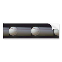 Baseball in motion bumper stickers