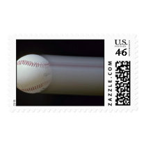 Baseball in motion postage