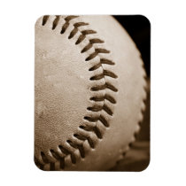 Baseball in Sepia Rectangular Magnets