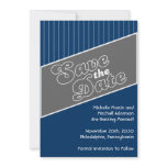 Baseball Inspired Save The Date (Gray / Navy Blue) Custom Announcement