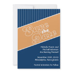 Baseball Inspired Save The Date (Orange/Navy Blue) Invite