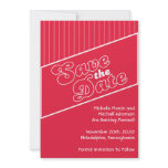 Baseball Inspired Save The Date (Red) Invitation