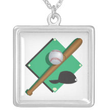 Baseball Is My Heart Necklaces